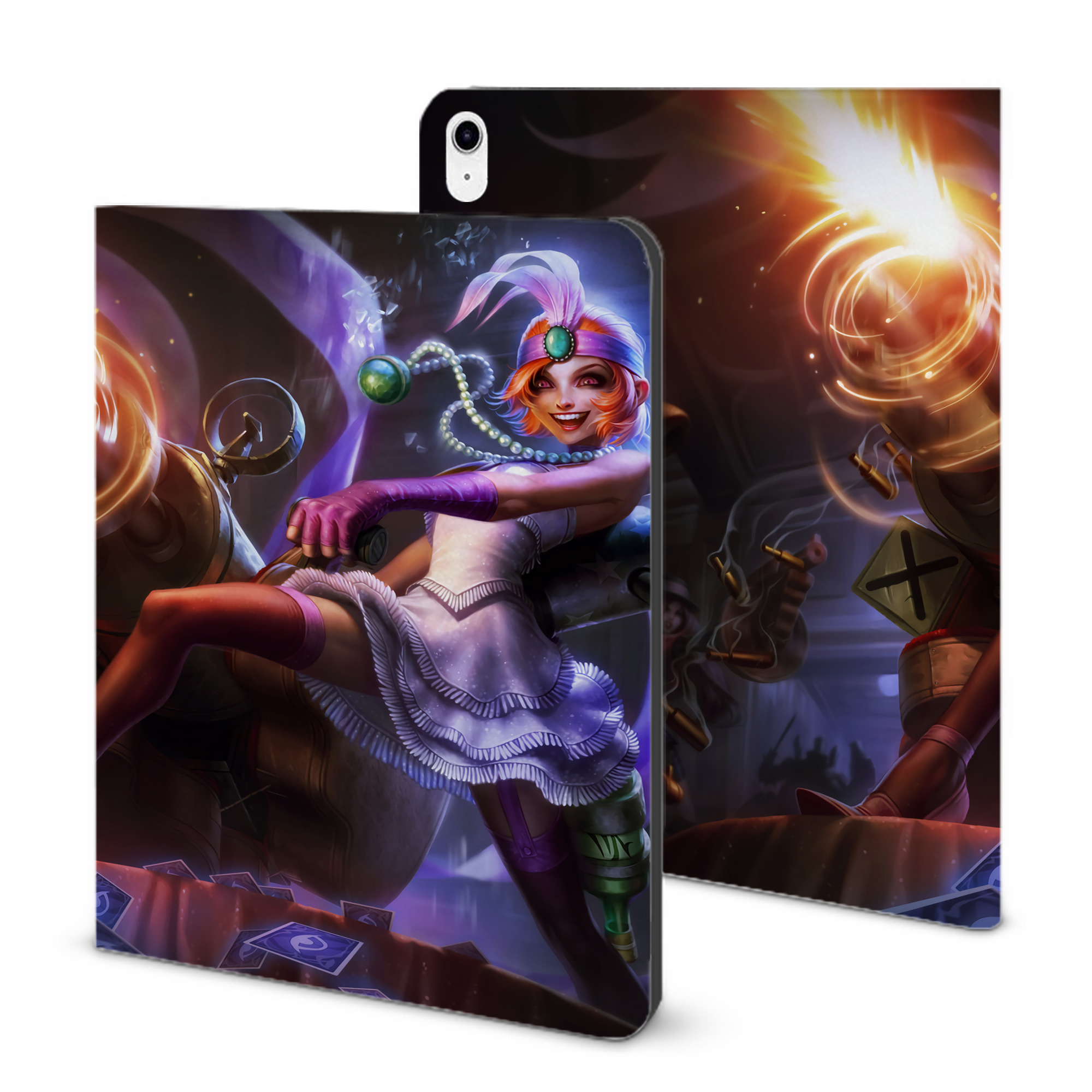 （画像用） リーグ・オブ・レジェンド League of Legends LOL IPad ケース ブック型 PUレザー TPU 耐衝撃 軽量 薄型 ペン収納なし 全面保護 IPad 各モデル対応